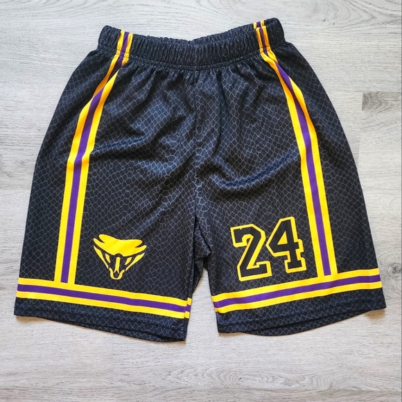 Unbranded Kobe Bryant Mamba #24 Inspired Athletic Activewear Shorts Large L - Picture 1 of 7